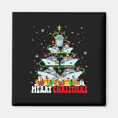 Vrolijk Kerstrendier Elf Santa Cruise Ships Xm Magneet (Voorkant)