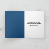 Vrolijk kerstrendier in het mondkapje van het coro feestdagen kaart (Binnen)