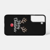 Vrolijk kerstrendier kerstcadeau samsung galaxy hoesje (Achterkant horizontaal)