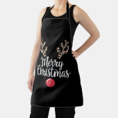 Vrolijk kerstrendier kerstcadeau schort (Insitu)