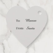 Vrolijk kerstrendier kus blush vakantie cadeau bedankjes labels (Achterkant)