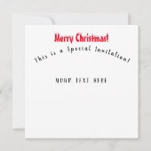 VROLIJK KERSTRENDIER MET GELUKKIG MEISJE KAART (Achterkant)