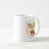 Vrolijk kerstrendier met sjaal koffiemok (Voorkant rechts)
