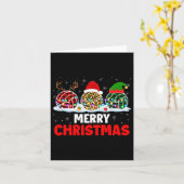 Vrolijk Kerstrendier Santa Elf Plaid Leopard V Kaart (Gele Bloem)