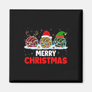 Vrolijk Kerstrendier Santa Elf Plaid Leopard V Magneet