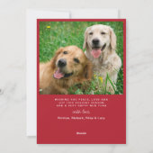 Vrolijk Kerstrendier Waterverf Foto Feestdagenkaart (Achterkant)