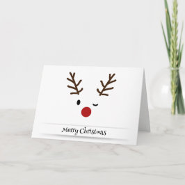 Vrolijk Kerstrendier Wink Vakantie Xmas Kaart