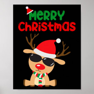 Vrolijk Kerstrendier Xmas Familie 2024 Mannen Vrou Poster