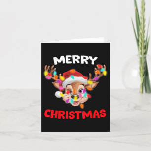 Vrolijk Kerstrendier Xmas Familie Matching Mannen Kaart