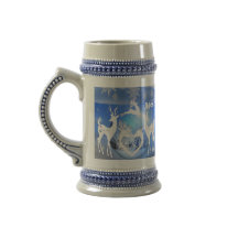 Vrolijk kerstrendierblauw Pristine Snowflakes