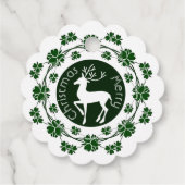 Vrolijk kerstrendierlijk groen kruidvat bedankjes labels (Achterkant)