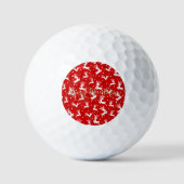 Vrolijk kerstrendierrood golfballen (Voorkant)
