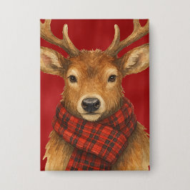 Vrolijk kerstrendiertje button