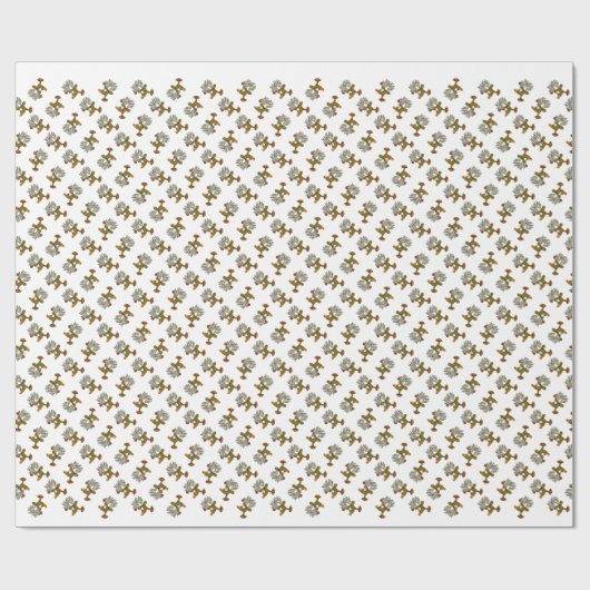 Vrolijk kerstrendiertje cadeaupapier (Vlak)