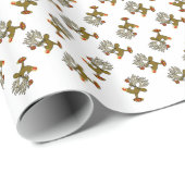 Vrolijk kerstrendiertje cadeaupapier (Rol Hoek)