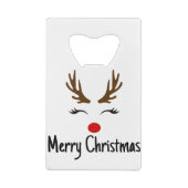 Vrolijk kerstrendiertje creditkaart flessenopener (Achterkant)