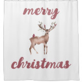Vrolijk kerstrendiertje douchegordijn (Voorkant)