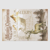 Vrolijk kerstrendiertje en Slaapse ontkoppeling Ti Tissuepapier (Voorkant)