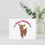 Vrolijk kerstrendiertje feestdagenkaart (Staand voorkant)