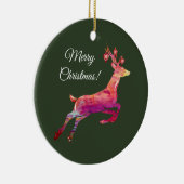 Vrolijk kerstrendiertje keramisch ornament (Rechts)