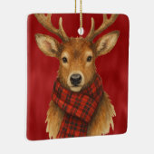 Vrolijk kerstrendiertje keramisch ornament (Rechts)