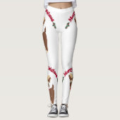 Vrolijk kerstrendiertje leggings (Voorkant)
