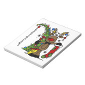Vrolijk kerstrendiertje notitieblok (Linkerzijde)