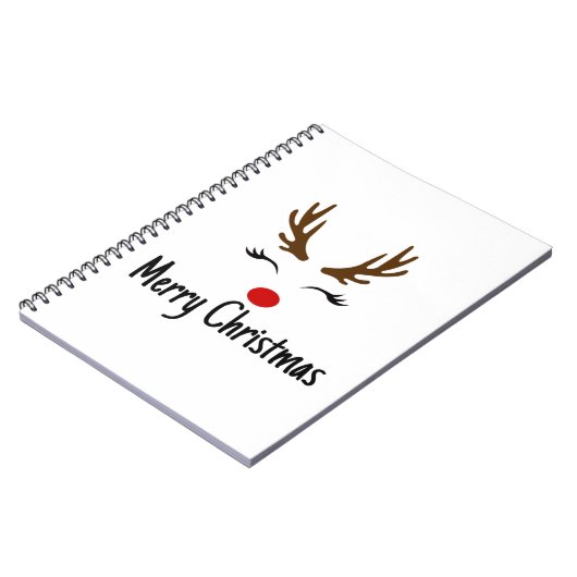 Vrolijk kerstrendiertje notitieboek (Linkerzijde)