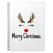 Vrolijk kerstrendiertje notitieboek (Voorkant)