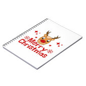 Vrolijk kerstrendiertje notitieboek (Linkerzijde)