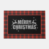 Vrolijk kerstrendiertje op Pset Deurmat (Voorkant)