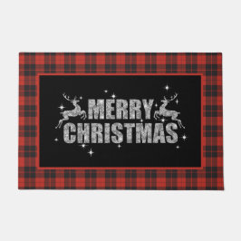 Vrolijk kerstrendiertje op Pset Deurmat