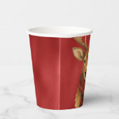 Vrolijk kerstrendiertje papieren bekers (Rechts)