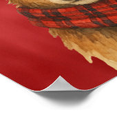 Vrolijk kerstrendiertje poster (Hoek)