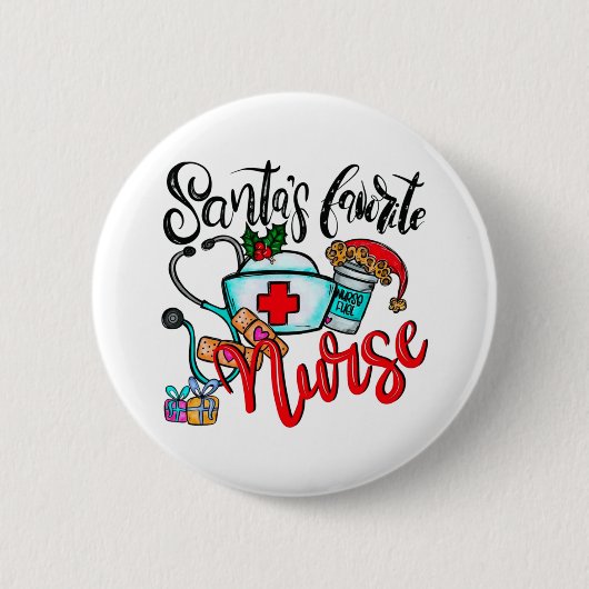 Vrolijk kerstrendiertje ronde button 5,7 cm (Voorkant)