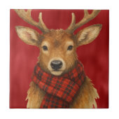 Vrolijk kerstrendiertje tegeltje (Voorkant)