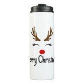 Vrolijk kerstrendiertje thermosbeker (Voorkant)