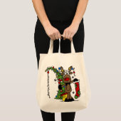 Vrolijk kerstrendiertje tote bag (Voorkant (product))