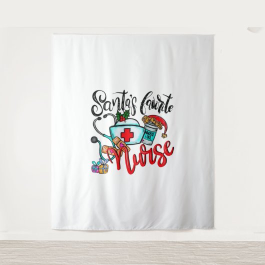 Vrolijk kerstrendiertje wandkleed (Voorkant)