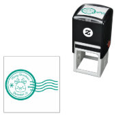 Vrolijk kerstrendiertje  zelfinktende stempel (In situ)