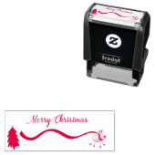 Vrolijk kerstrendiertje  zelfinktende stempel (In situ)