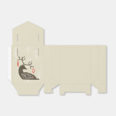 Vrolijk kerstrennier Cozy Bedankdoosjes (Uitgevouwen)