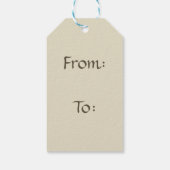 Vrolijk kerstrennier Cozy Cadeaulabel (Achterkant)