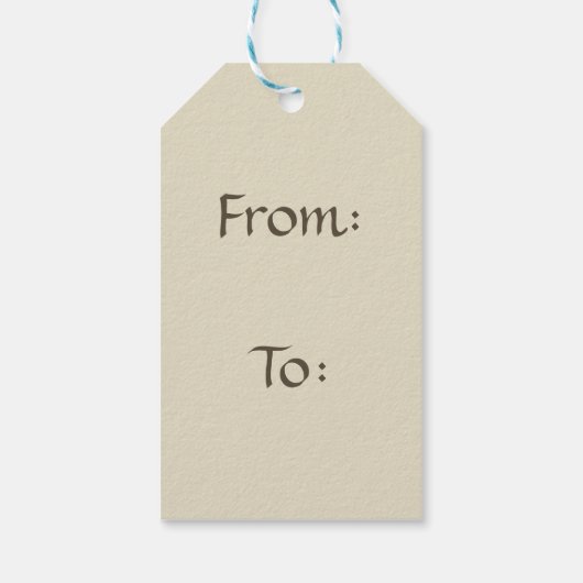 Vrolijk kerstrennier Cozy Cadeaulabel (Achterkant)