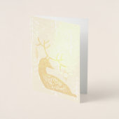 Vrolijk kerstrennier Cozy Folie Kaarten (Voorkant)