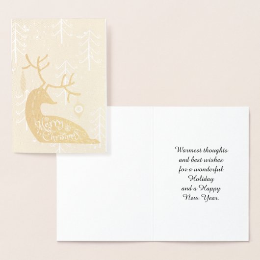 Vrolijk kerstrennier Cozy Folie Kaarten (Display)