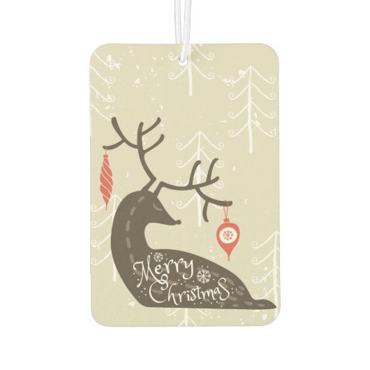 Vrolijk kerstrennier Cozy Luchtverfrisser (Achterkant)