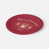 Vrolijk kerstrenrennen papieren bordje (Gekanteld)