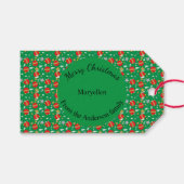 Vrolijk kerstretro van en naar de plaats cadeaulabel (Voorkant (Horizontaal))