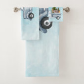 Vrolijk kerstritje met dieren en bomen bad handdoek (Insitu)